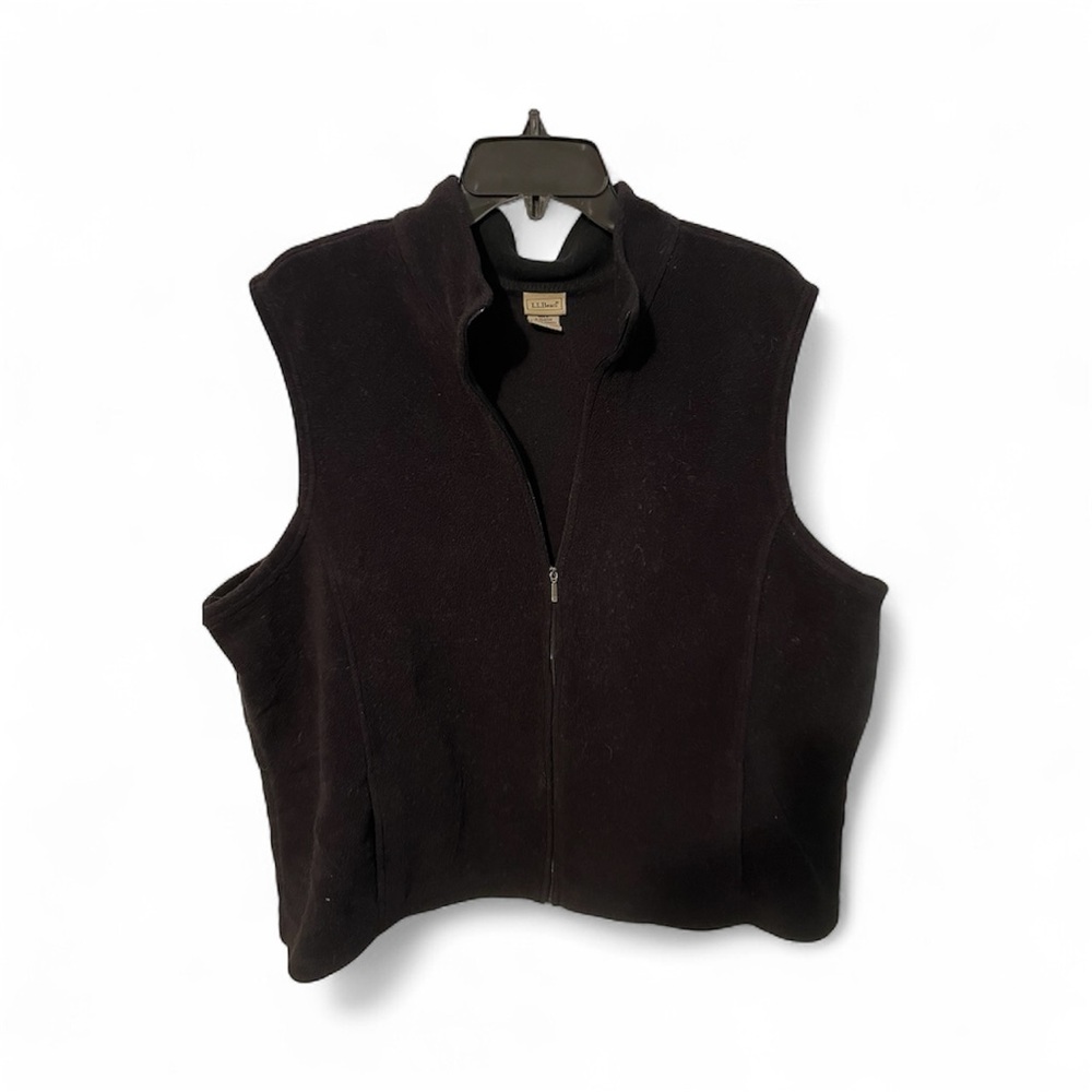 L.L. Bean Women’s Sz 2 XL Vest Black Fleece